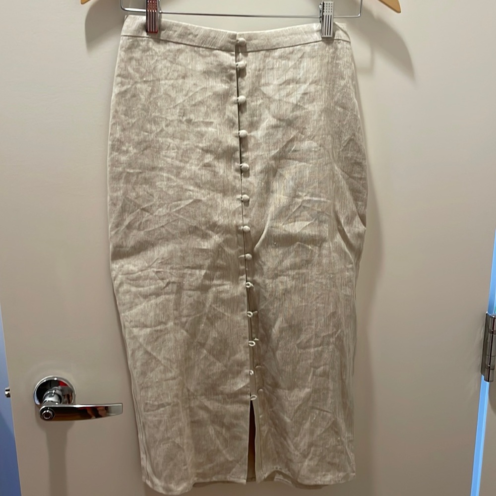 Reformation Linen Skirt